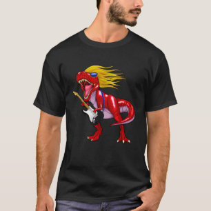 Camiseta Dinosaur T Rex Rock And Roll Guitar Gift Hombres N