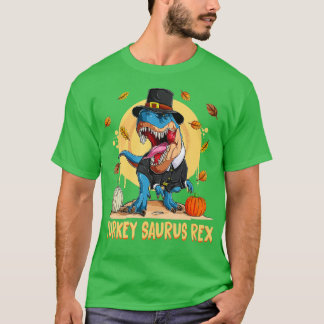 Camiseta Dinosaur Thanksgiving Boys Turkey Saurus T Rex 
