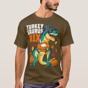 Camiseta Dinosaur Thanksgiving Boys Turkey Saurus T Rex Din