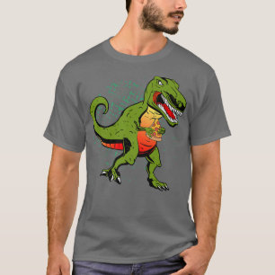 Camiseta Dinosaur Tre Pizza Gráfico Pizza Lover Italiano Fo