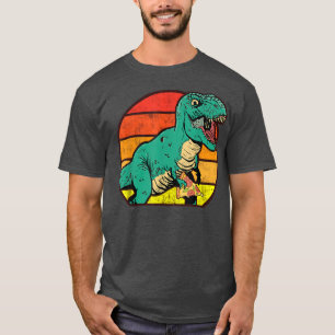 Camiseta Dinosaur Trex Pizza Gráfico Pizza Lover Italiano F