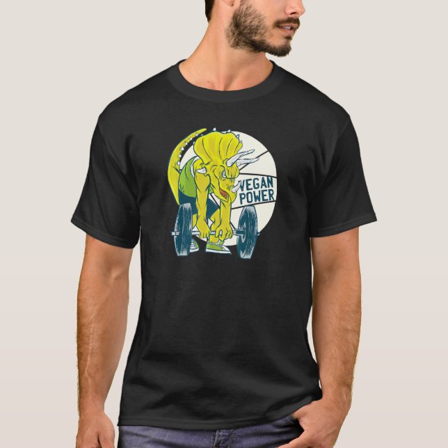 Camiseta Dinosaur Triceratops Entrenamiento Gimnasio Vegeta (Anverso)