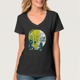 Camiseta Dinosaur Triceratops Entrenamiento Gimnasio Vegeta