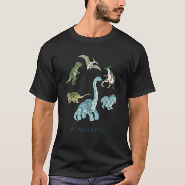 Camiseta Dinosauria Arts Outfit Cumpleaños de los niños (Anverso)