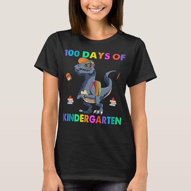 Camiseta Dinosaurio 100 días de guardería (Anverso)