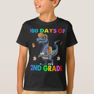 Camiseta Dinosaurio 100 días de segundo grado