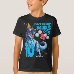 Camiseta Dinosaurio 10 cumpleaños T Rex 10 años cumpleaños