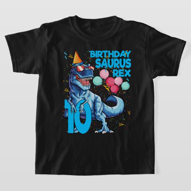 Camiseta Dinosaurio 10 cumpleaños T Rex 10 años cumpleaños (Distribución)
