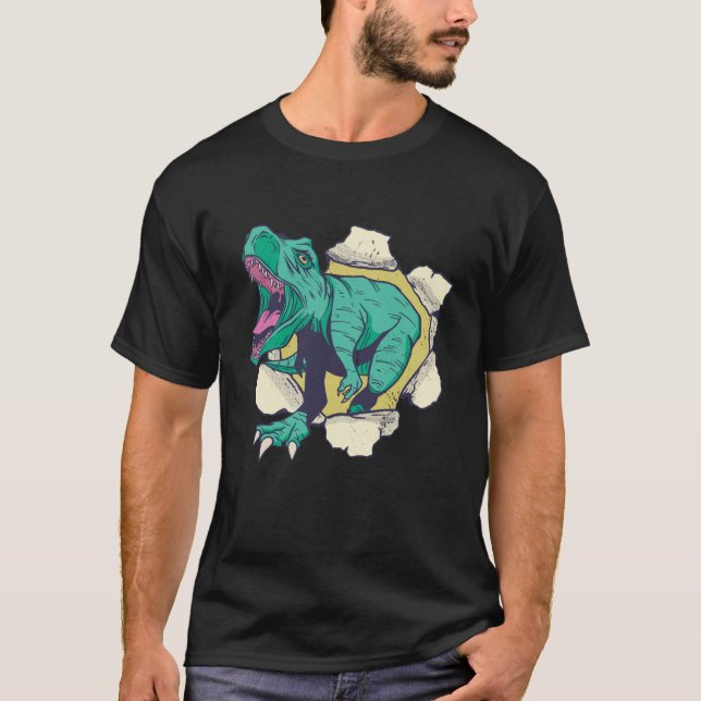 Camiseta Dinosaurio 3D (Anverso)
