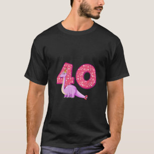 Camiseta Dinosaurio 40º Birthday Cute Dinosaur Tema 40 años