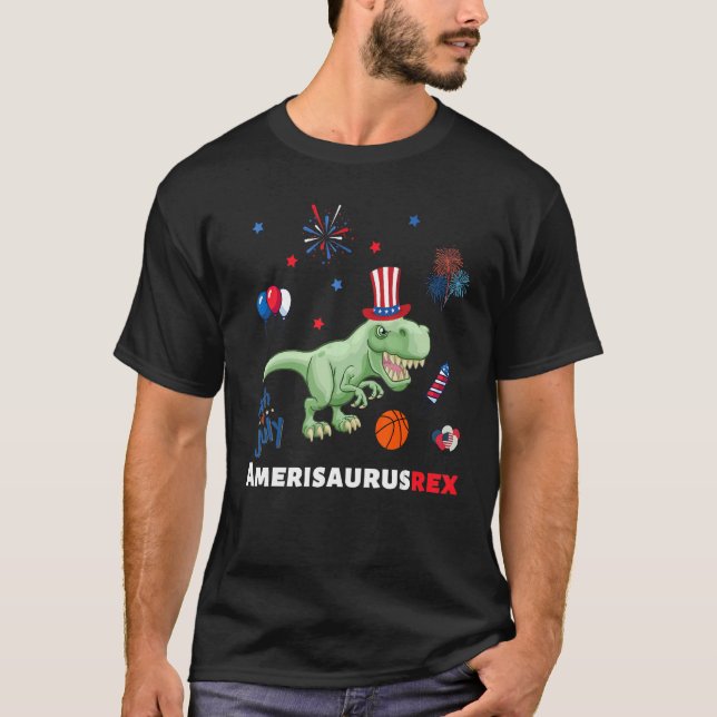 Camiseta Dinosaurio 4 De Joly Guay Amerisaurus Rex Niño (Anverso)