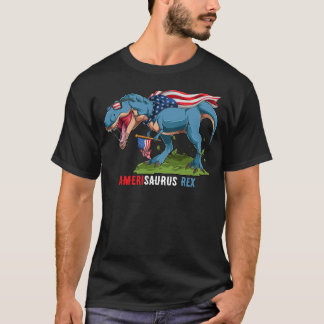 Camiseta Dinosaurio 4 de Julio Amerisaurus Rex
