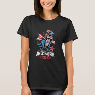 Camiseta Dinosaurio 4 de julio Amerisaurus T Rex Funny
