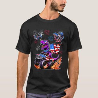 Camiseta Dinosaurio 4 de julio Chicas de niños Hombres Amer