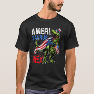 Camiseta Dinosaurio 4 De Julio Niños Hombres Amerisaurus Re