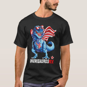 Camiseta Dinosaurio 4 De Julio Niños Hombres Amerisaurus Re