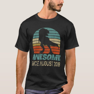 Camiseta Dinosaurio 5 cumpleaños inmaculado desde agosto
