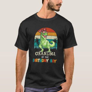Camiseta Dinosaurio Abuela Del Niño De Cumpleaños Que Coinc