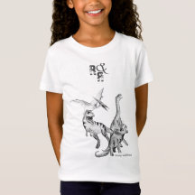 Dinosaurio acuarela niños se divierten y rugen