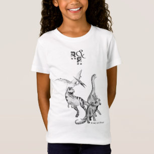 Camiseta Dinosaurio acuarela niños se divierten y rugen