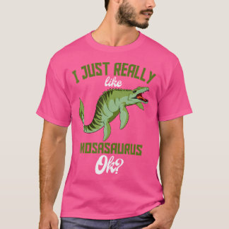 Camiseta Dinosaurio acuático prehistórico de Mosasauro Pale
