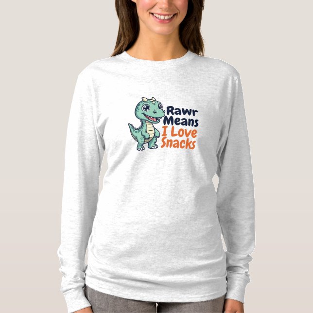 Camiseta Dinosaurio Adorable “Rawr Significa Que Amo Los Sn (Anverso)