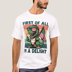 Camiseta Dinosaurio Adulto Retro Antes Que Nada, Soy Un Del