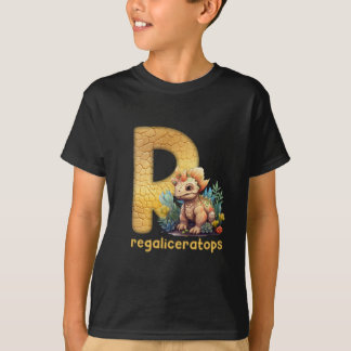 Camiseta Dinosaurio Alphabet R Type regaliceratops