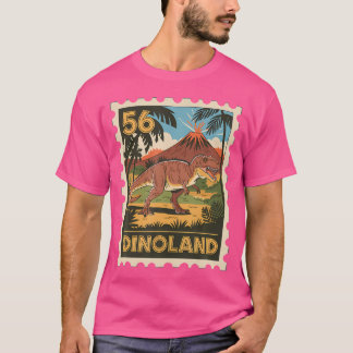 Camiseta Dinosaurio Apellido Diseño Volcánico Con T-Re