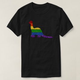 Camiseta Dinosaurio arcoiris Purpurina LGBT