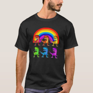 Camiseta Dinosaurio Arcoíris T Rex LGTB Orgulloso Gay