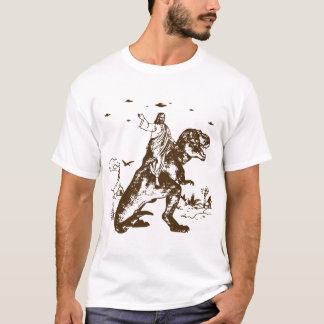 Camiseta Dinosaurio ateo Charles Darwin de Jesús T Rex