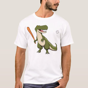 Camiseta Dinosaurio bateador de béisbol T-Rex