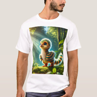 Camiseta Dinosaurio bebé en un bosque mágico"