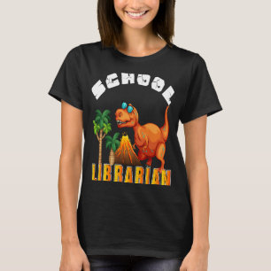 Camiseta Dinosaurio Bibliotecario De Enseñanza Primaria Y M