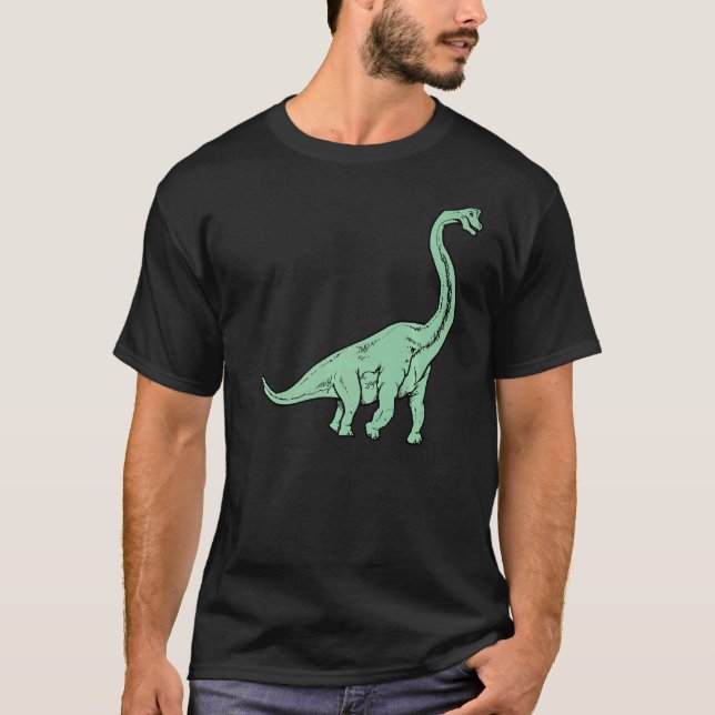 Camiseta Dinosaurio Brontosauro Cute Pie Prehistórica Dino (Anverso)