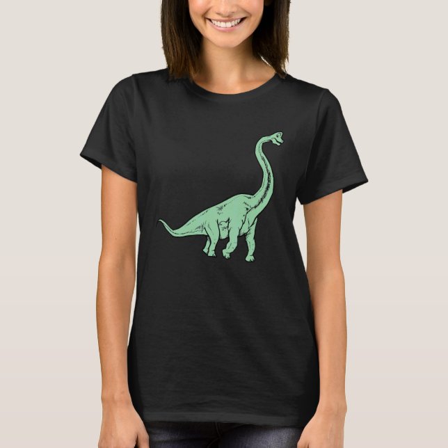 Camiseta Dinosaurio Brontosauro Cute Pie Prehistórica Dino (Anverso)
