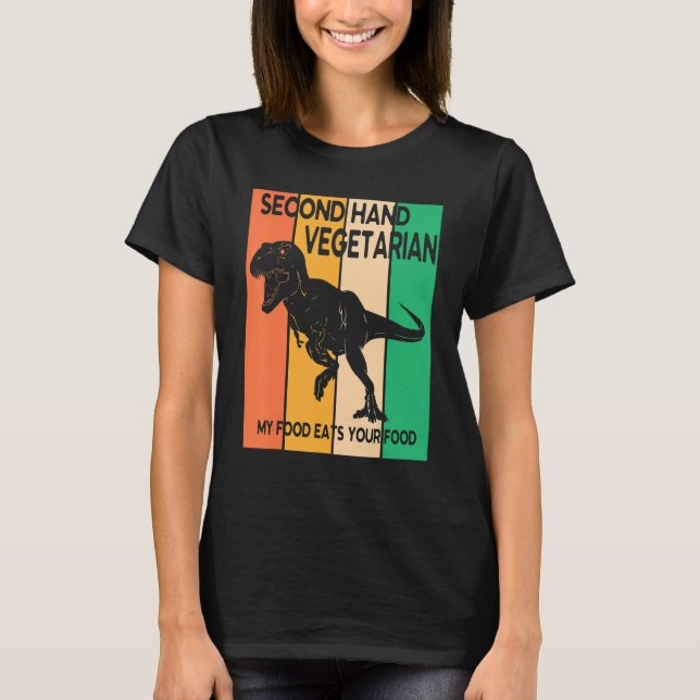 Camiseta Dinosaurio Camina Vegetariana De Segunda Mano Mi C (Anverso)
