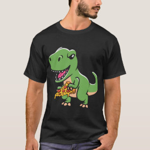 Camiseta Dinosaurio comiendo pizza divertida Pizza Lover Di