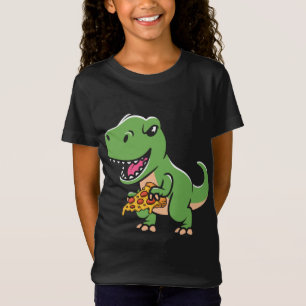 Camiseta Dinosaurio comiendo pizza divertida Pizza Lover Di