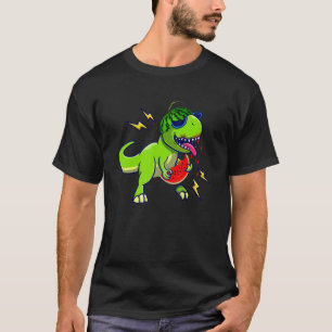 Camiseta Dinosaurio Comiendo Sandía Uno En Un Melón Rex Ver