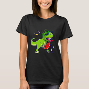 Camiseta Dinosaurio comiendo sandía uno en un melón T Rex S