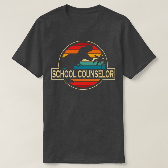 Camiseta Dinosaurio como consejero escolar (Diseño del anverso)