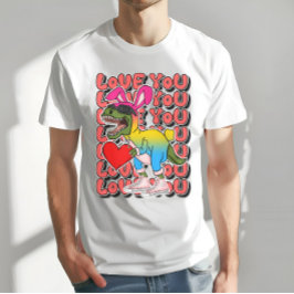 Camiseta Dinosaurio con atuendo С en colores de bandera pan