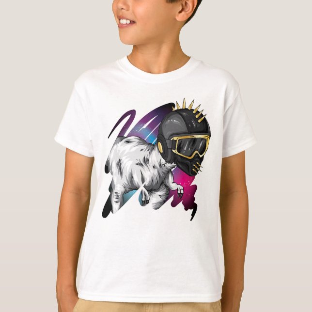 Camiseta Dinosaurio con casco (Anverso)