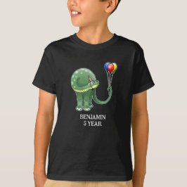 Camiseta Dinosaurio con globos Cumpleaños