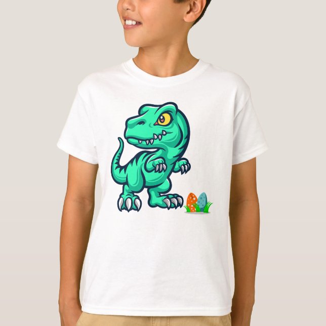 Camiseta dinosaurio con huevos (Anverso)