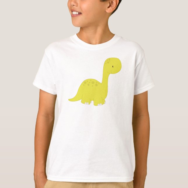 Camiseta Dinosaurio Cute, Dinosaurio Bebé, Dino, Brontosaur (Anverso)