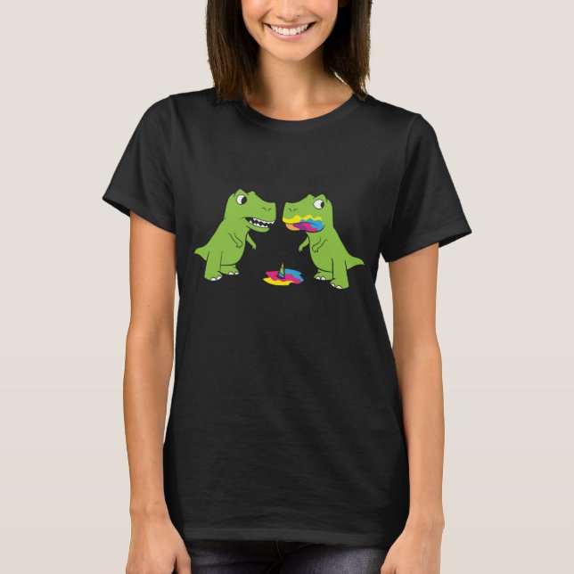 Camiseta Dinosaurio Cuto Te Comiste La Última Divertida D D (Anverso)