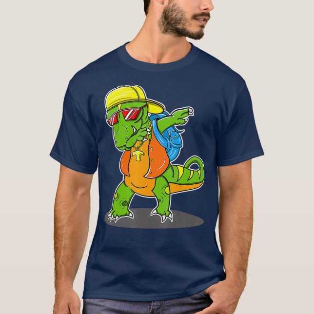 Camiseta Dinosaurio Dabbing T Rex Dabbing School Captura de (Anverso)